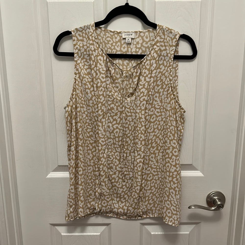 Jcrew factory sleeveless tie front top